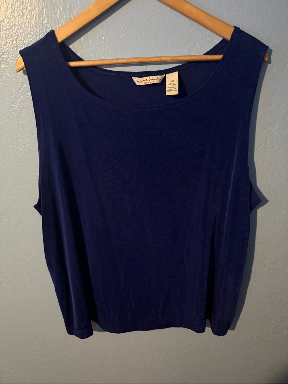French Laundry Women's Sleeveless Tank Top - Royal Blue